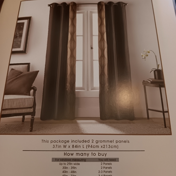 Set of 4 KATH lined curtains - Picture 1 of 5